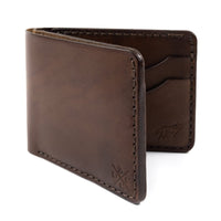 Carteira de Couro Bifold No.7 Marrom, tradicional, vista frontal – DANTE Capelli