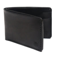 Carteira de Couro Bifold NO.5 Preta, vista frontal – DANTE Capelli