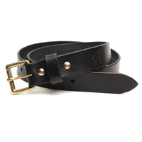 Cinto de Couro 1.25" Preto, still sobre superfície neutra – DANTE Capelli