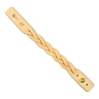 Pulseira de Couro Trançada Couro Cru, vista frontal – DANTE Capelli