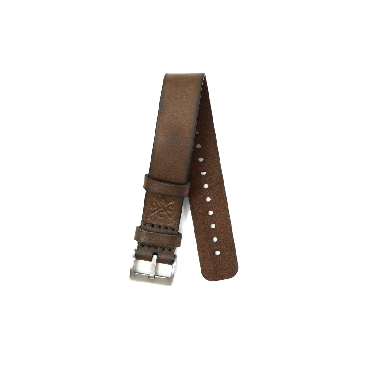 Pulseira Nato de Couro Relógio Marrom