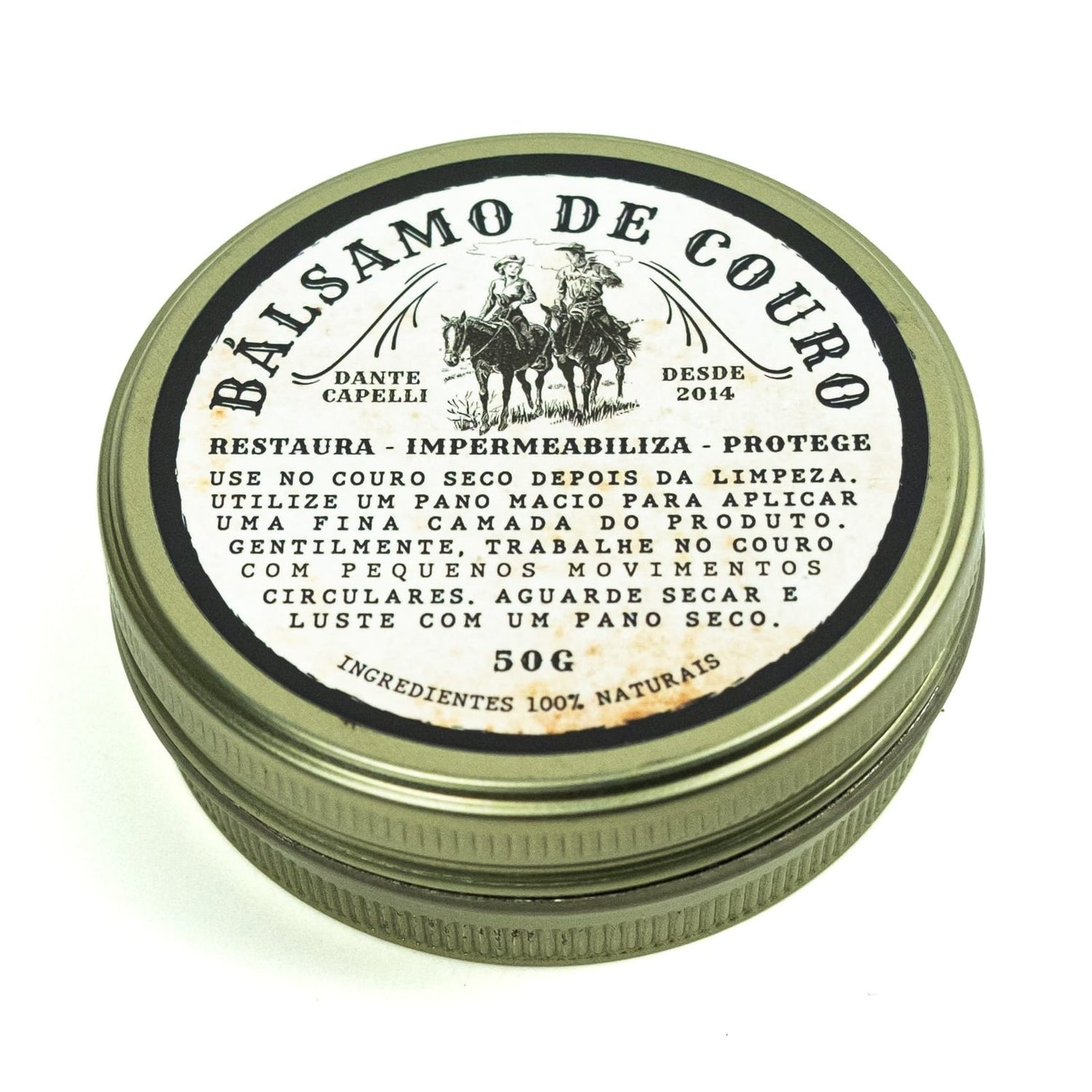 Bálsamo de Couro Natural, vista frontal do frasco – DANTE Capelli