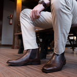 Par de Botas Chelsea em couro de curtimento vegetal – DANTE Capelli
