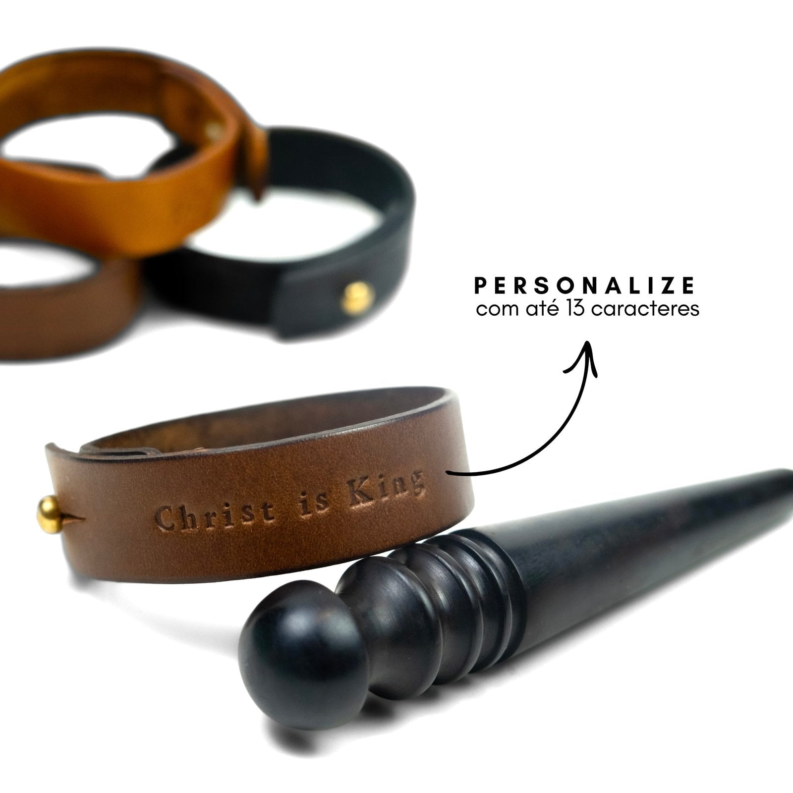 Bracelete de Couro Couro Cru, imagem promocional – DANTE Capelli