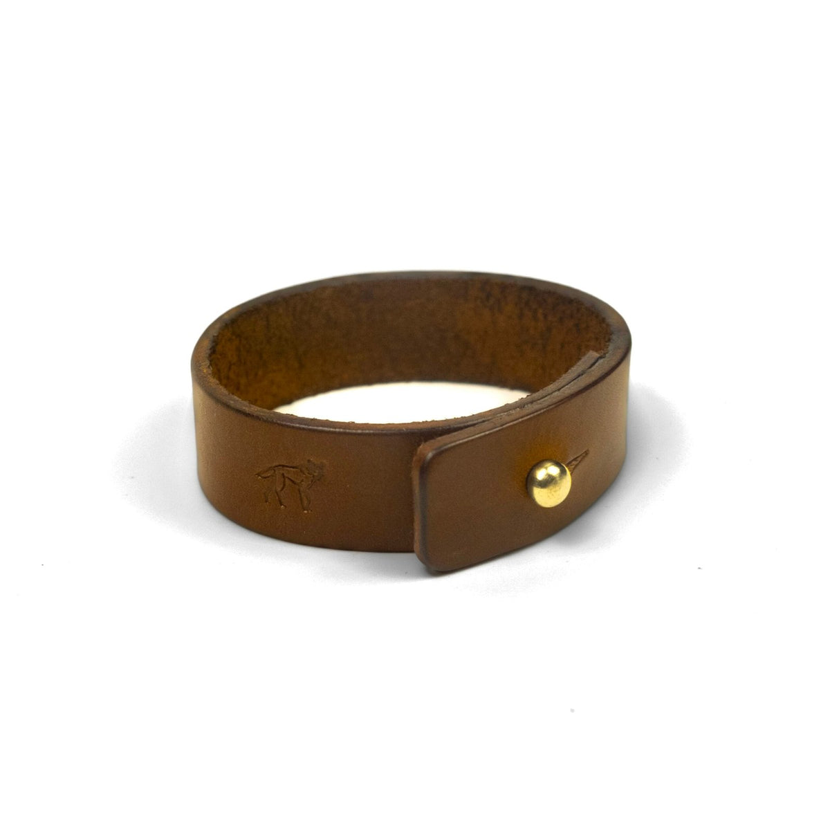 Bracelete de Couro Marrom, detalhe do fecho – DANTE Capelli