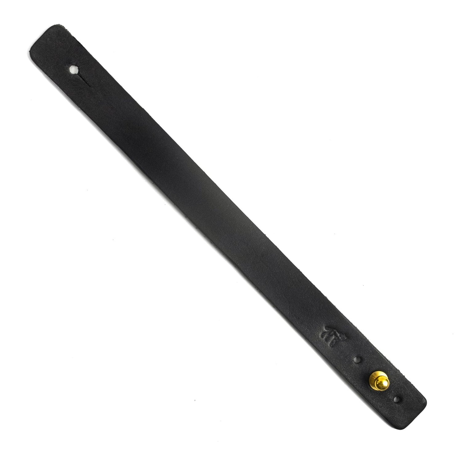 Bracelete de Couro Preto, vista frontal – DANTE Capelli