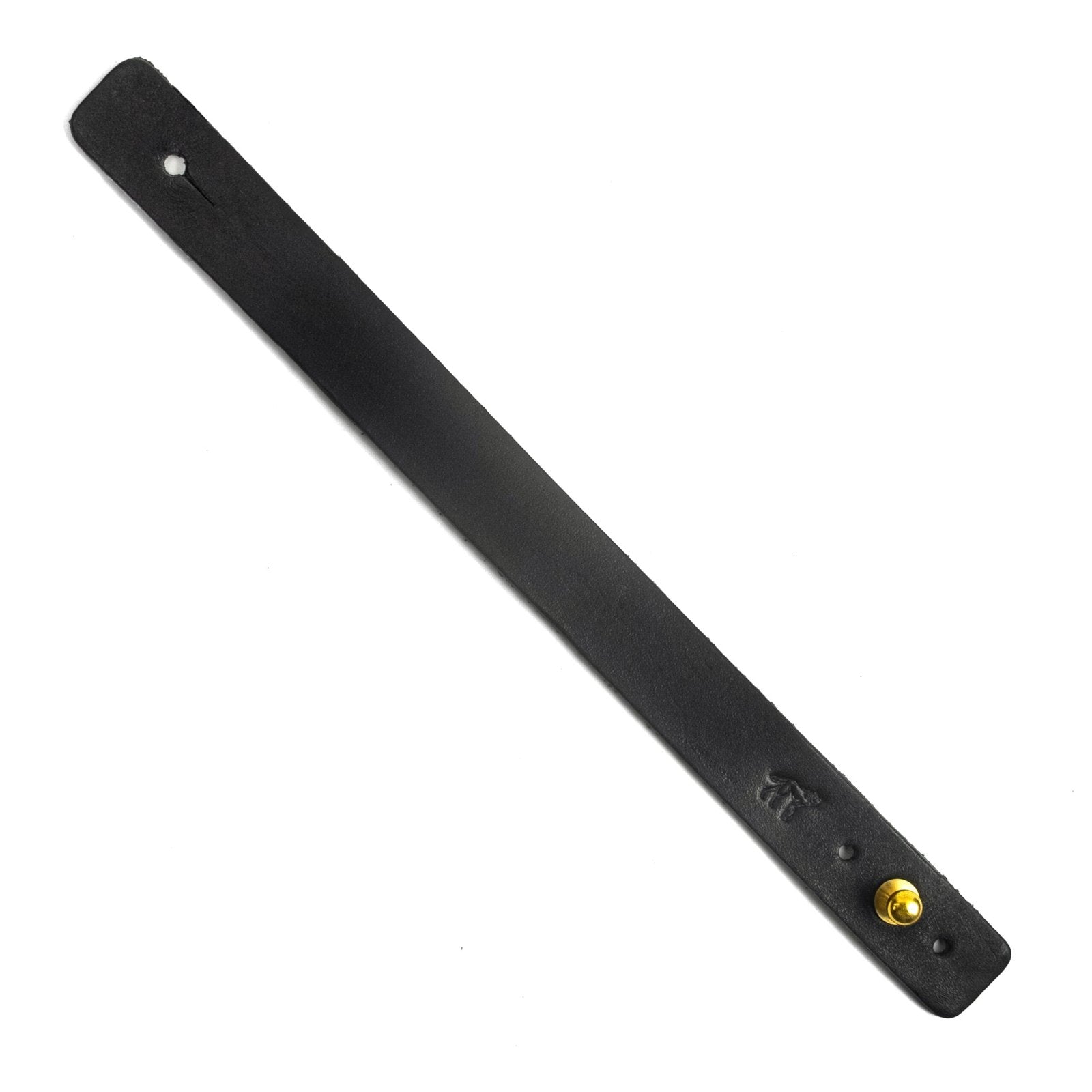 Bracelete de Couro Preto, vista frontal – DANTE Capelli
