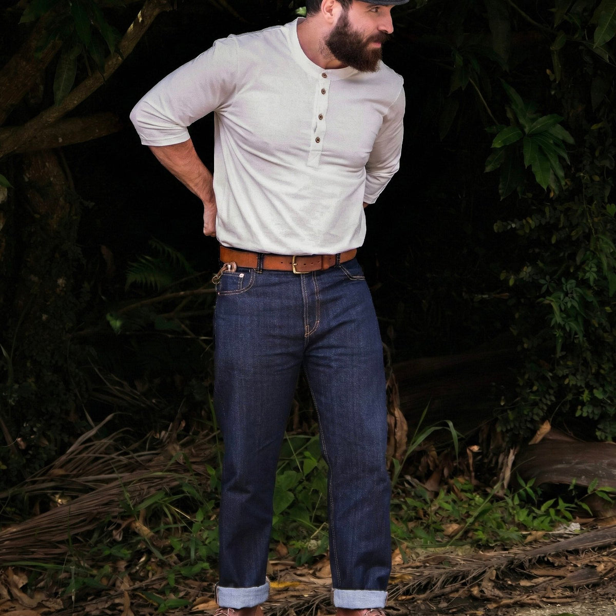 Calça Jeans Selvedge Ukon em denim cru, still adicional – DANTE Capelli