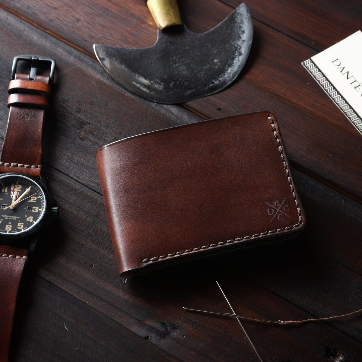 Carteira de Couro Bifold NO.5 Marrom, still adicional – DANTE Capelli