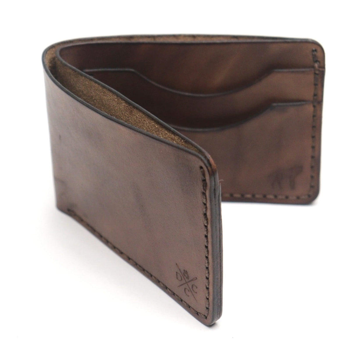 Carteira de Couro Bifold NO.5 Marrom, vista frontal – DANTE Capelli