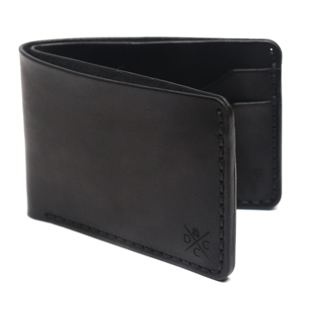 Carteira de Couro Bifold NO.5 Preta, vista frontal – DANTE Capelli