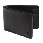 Carteira de Couro Bifold NO.5 Preta, vista frontal – DANTE Capelli