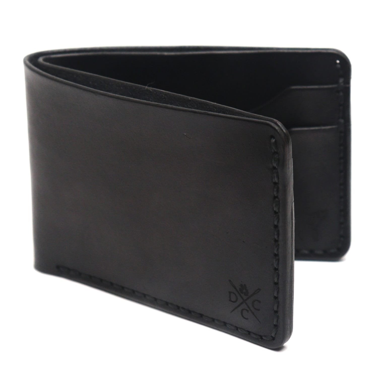 Carteira de Couro Bifold NO.5 Preta, vista frontal – DANTE Capelli