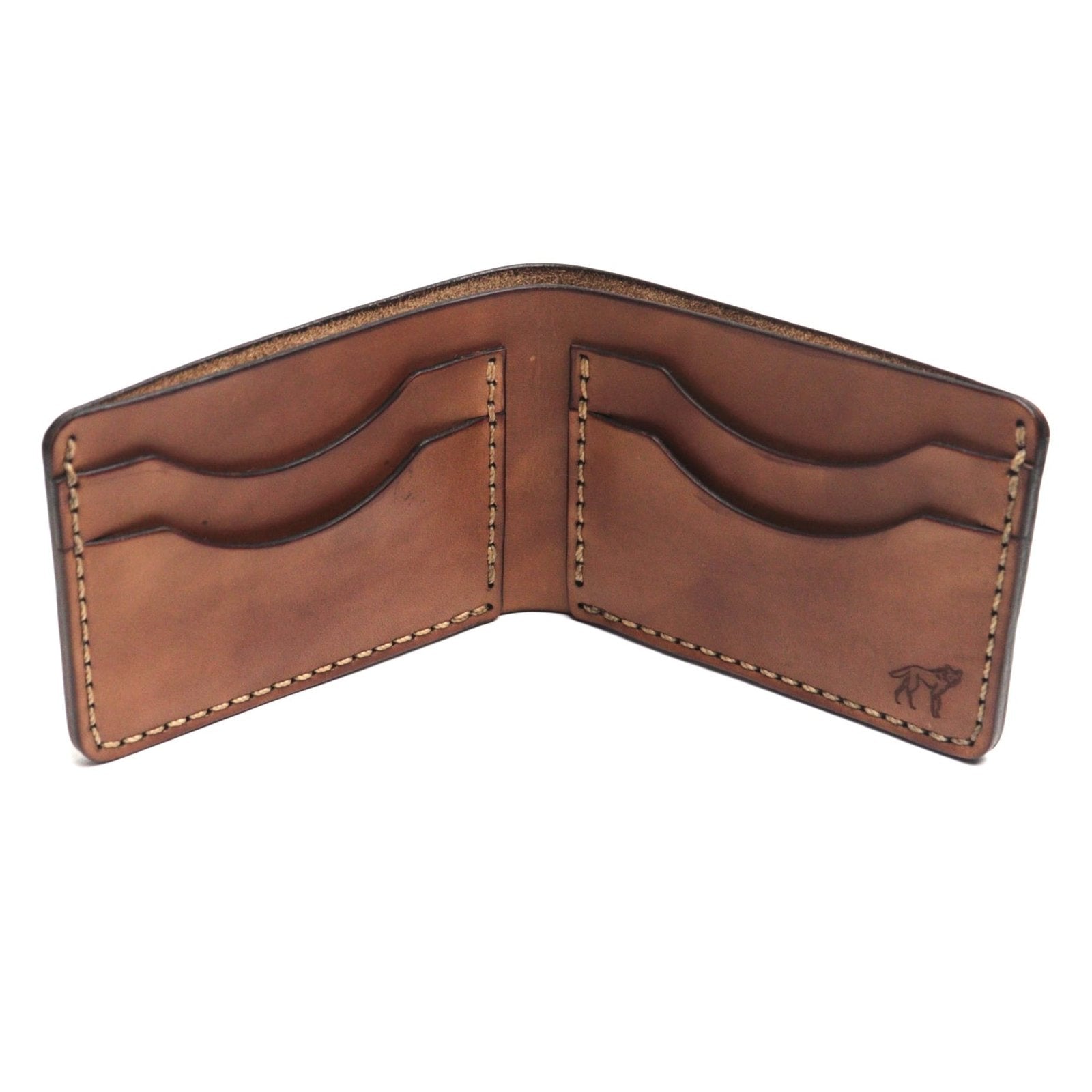 Carteira de Couro Bifold NO.5 Savana, vista traseira – DANTE Capelli