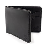 Carteira de Couro Bifold No.7 Preta, vista frontal – DANTE Capelli