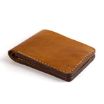 Carteira de Couro Bifold No.7 Savana, detalhe da costura – DANTE Capelli