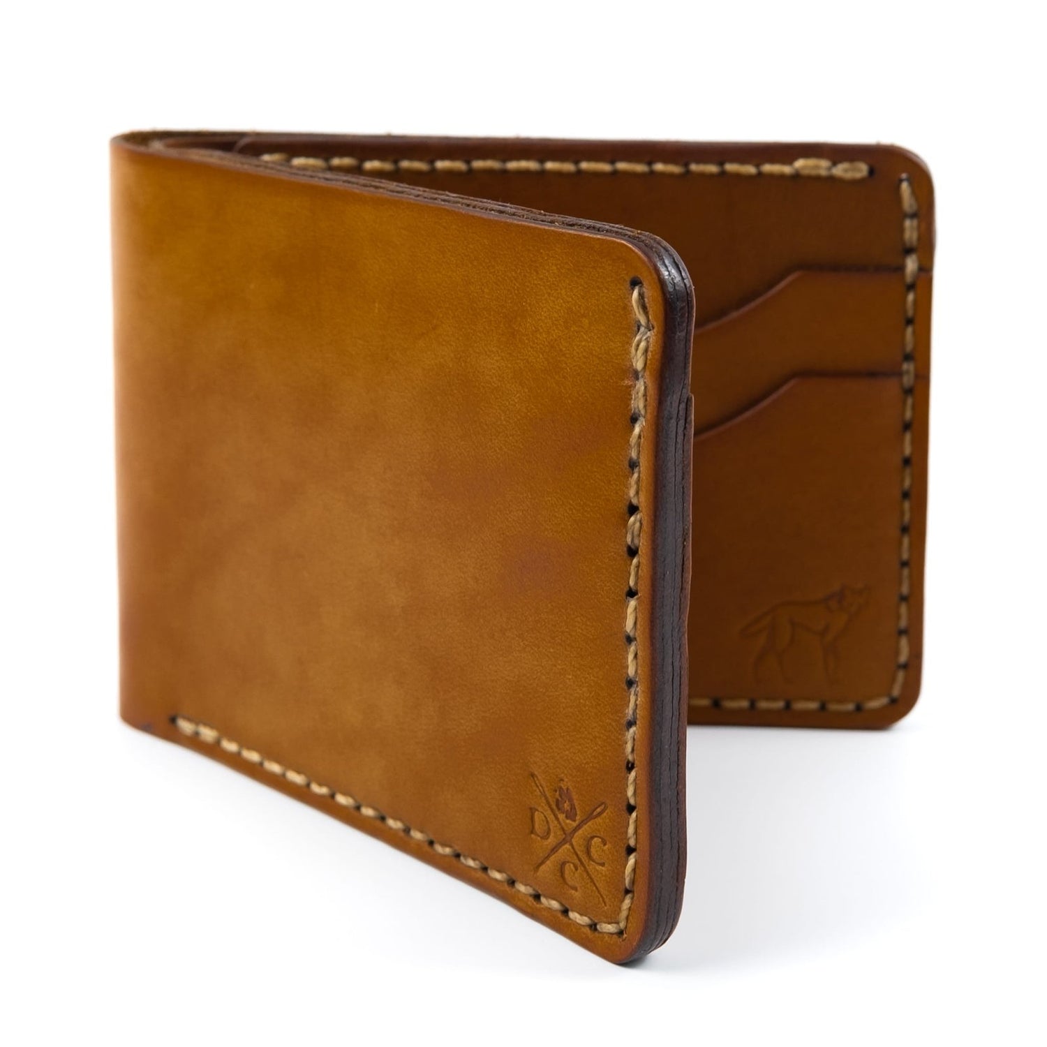 Carteira de Couro Bifold No.7 Savana, vista frontal – DANTE Capelli