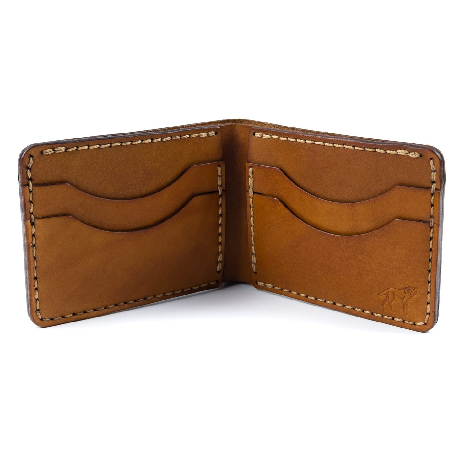 Carteira de Couro Bifold No.7 Savana, vista traseira – DANTE Capelli