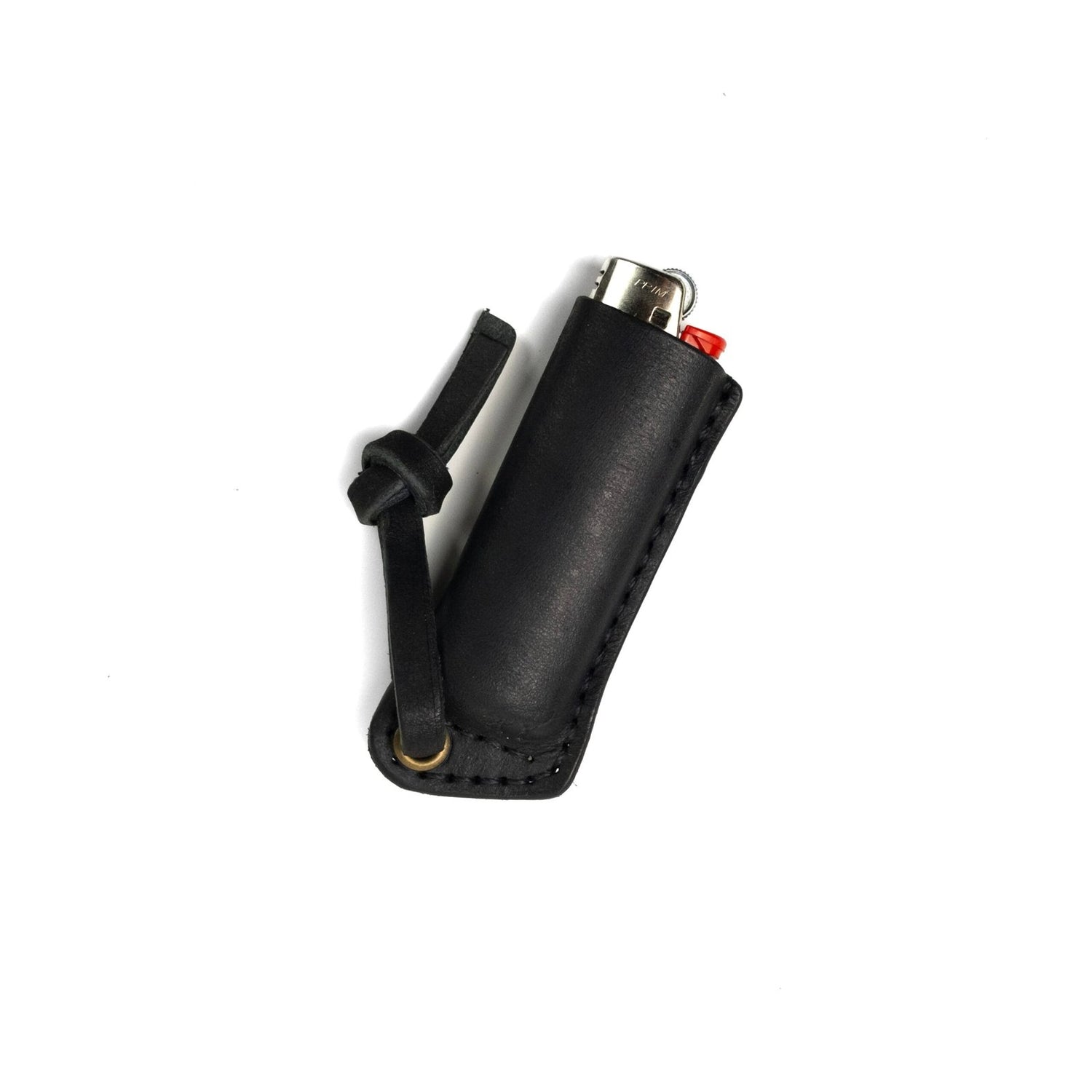 Case Isqueiro BIC Preto em couro legítimo com isqueiro – DANTE Capelli