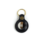 Chaveiro de Couro AIRTAG Preto, vista frontal – DANTE Capelli