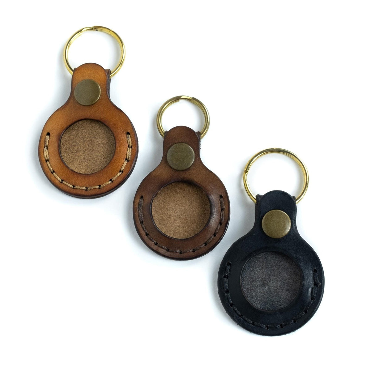 Chaveiro de Couro AIRTAG Preto, segundo still – DANTE Capelli