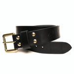 Cinto de Couro 1.5" Preto, still sobre superfície neutra – DANTE Capelli