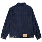 Jaqueta Jeans Selvedge Ukon em denim cru, vista lateral – DANTE Capelli