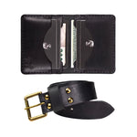 Kit Essencial Carteira No.22 + Cinto Preto, vista frontal do conjunto – DANTE Capelli
