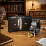 Kit Tradicional Carteira No.7 + Cinto Preto, styling lifestyle – DANTE Capelli