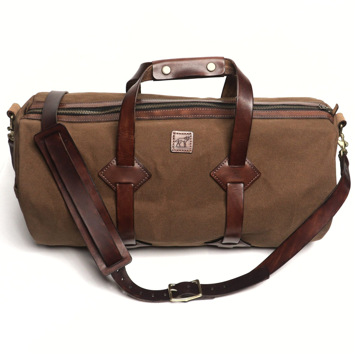 Mala Duffle Bandeirantes Marrom, vista frontal – DANTE Capelli