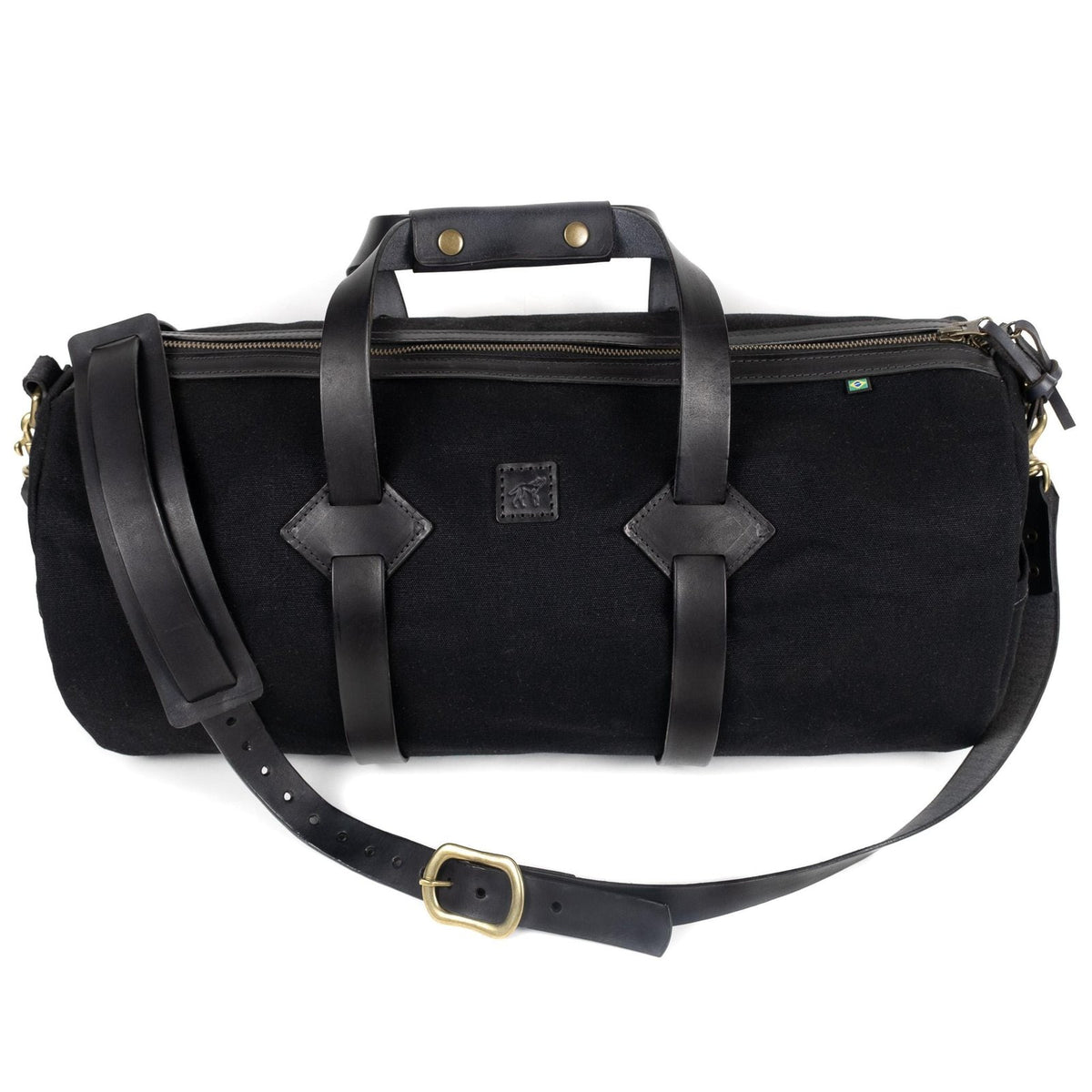 Mala Duffle Bandeirantes Preta, vista frontal – DANTE Capelli