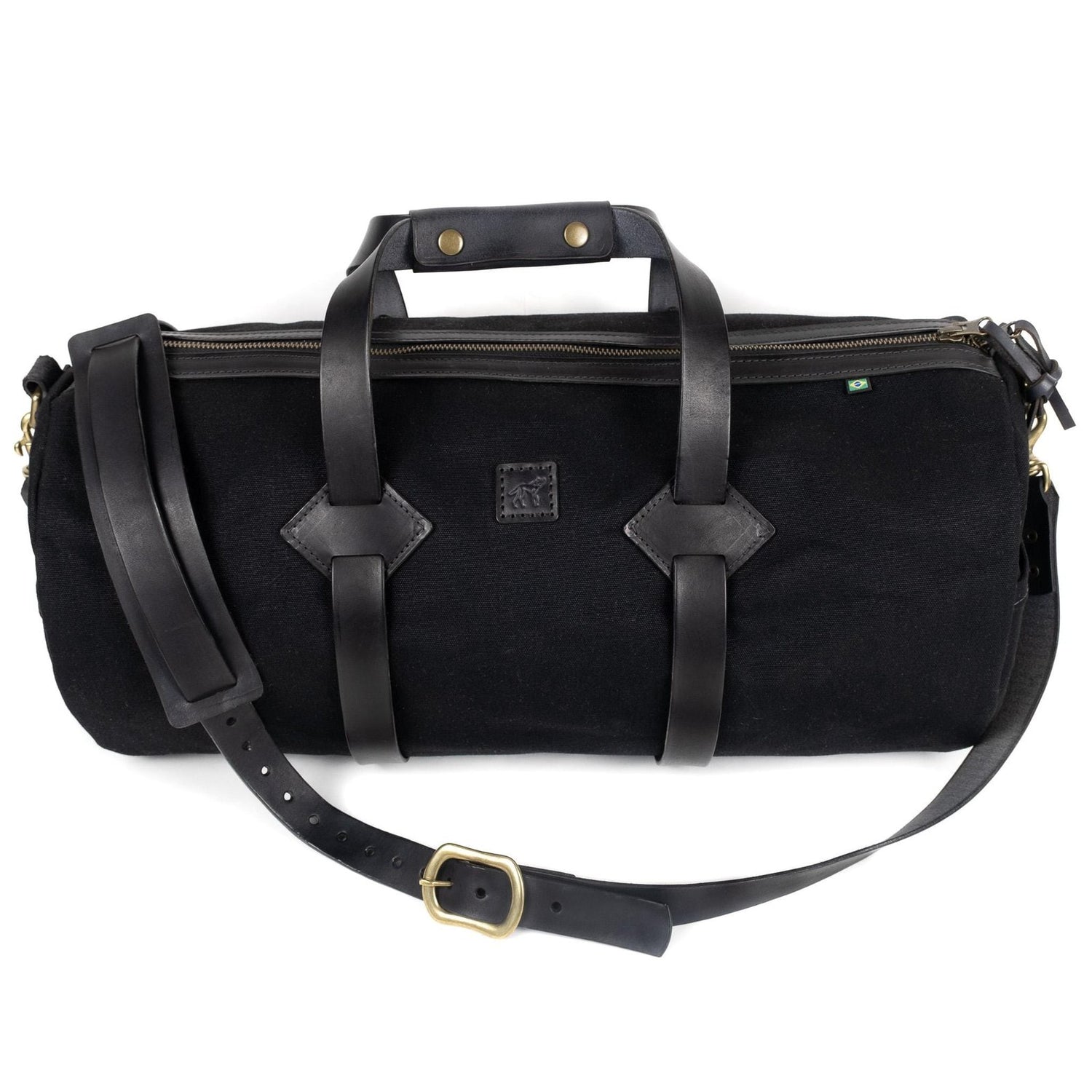 Mala Duffle Bandeirantes Preta, vista frontal – DANTE Capelli