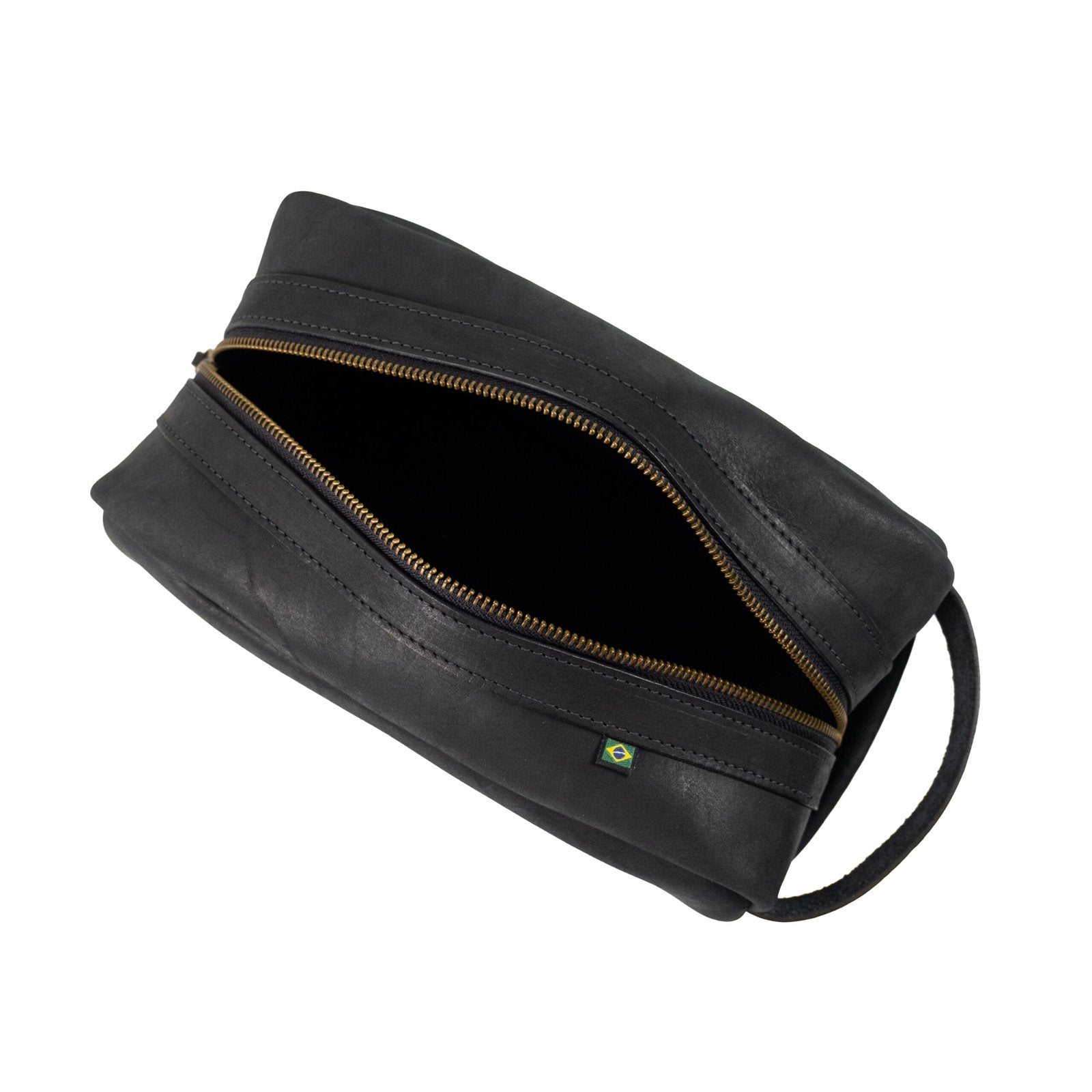 Necessaire em Couro Preta, segundo still – DANTE Capelli