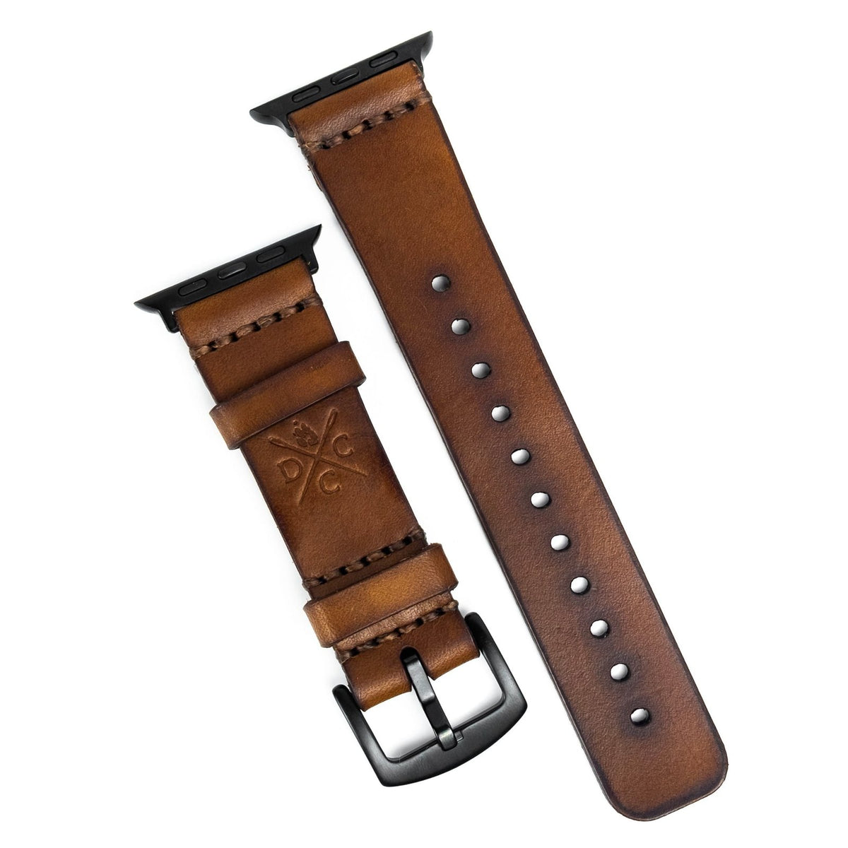 Pulseira de Couro Apple Watch Marrom, vista frontal – DANTE Capelli