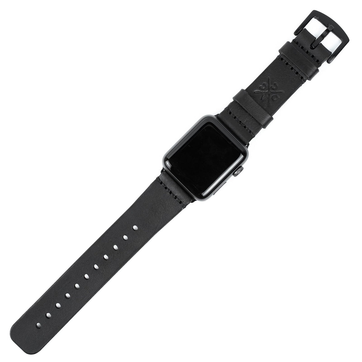 Pulseira de Couro Apple Watch Preta, detalhe do sistema de engate rápido – DANTE Capelli