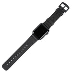 Pulseira de Couro Apple Watch Preta, detalhe do sistema de engate rápido – DANTE Capelli