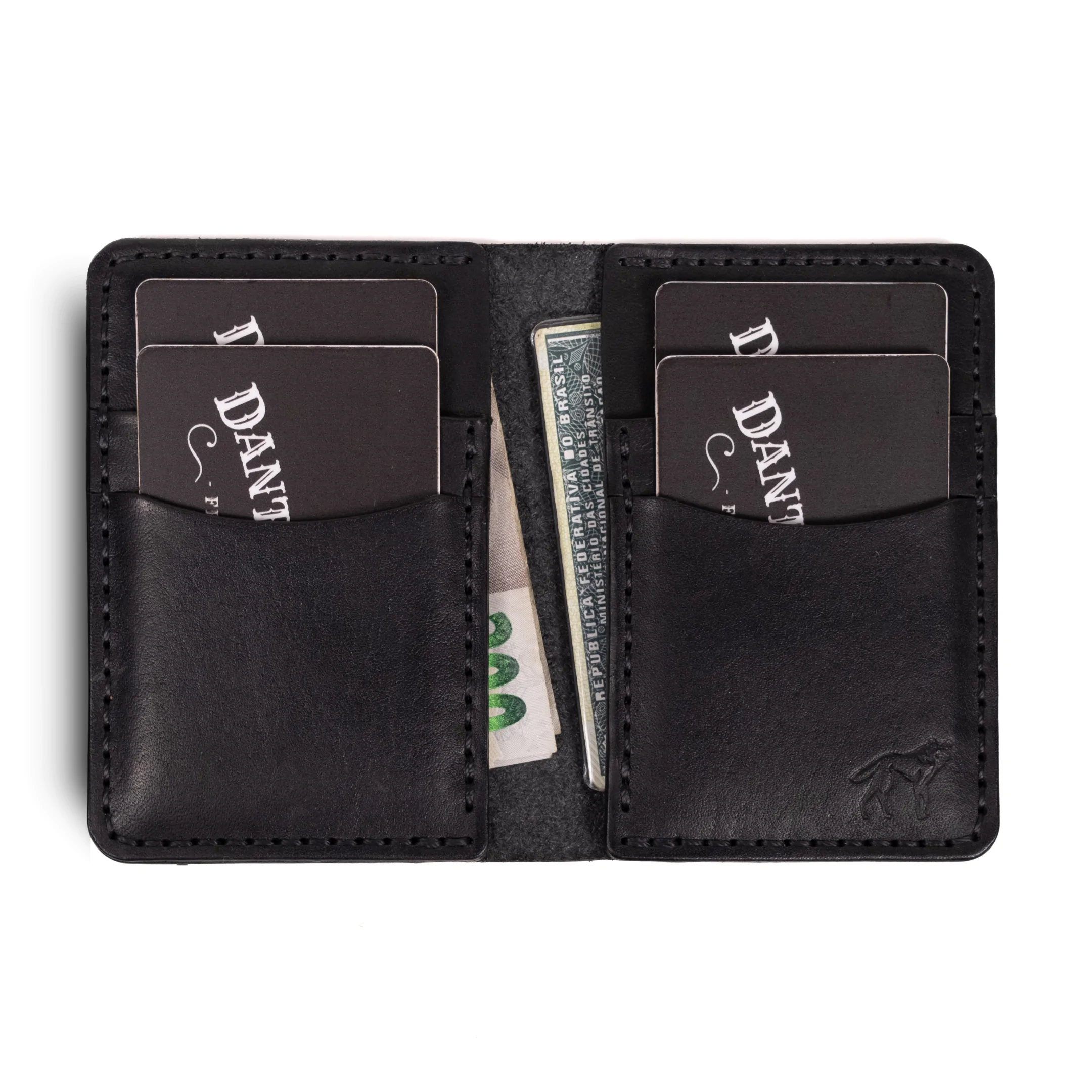 Carteira de Couro Vertical NO.6 Preta - Imagem 2