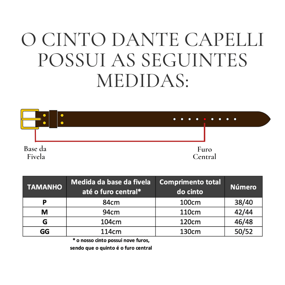 Cinto de Couro 1.5" Marrom - Imagem 7
