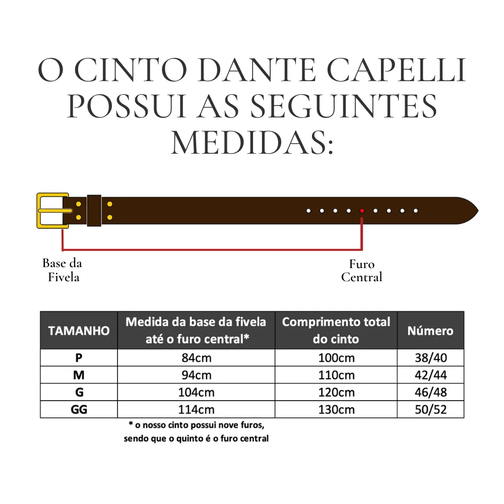 Cinto de Couro 1.5" Preto - Imagem 5