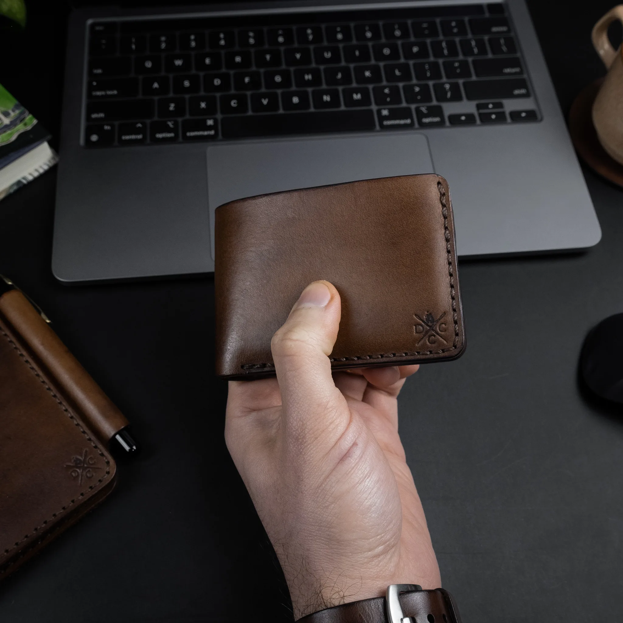 Carteira de Couro Bifold No.7 Marrom - Imagem 5