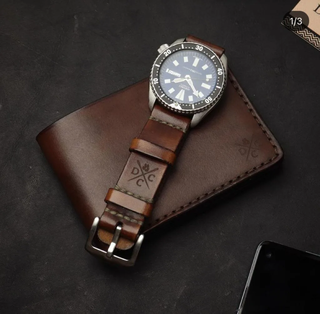 Pulseira de Couro Relógio Marrom - Imagem 11