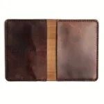 Porta Passaporte de Couro Marrom