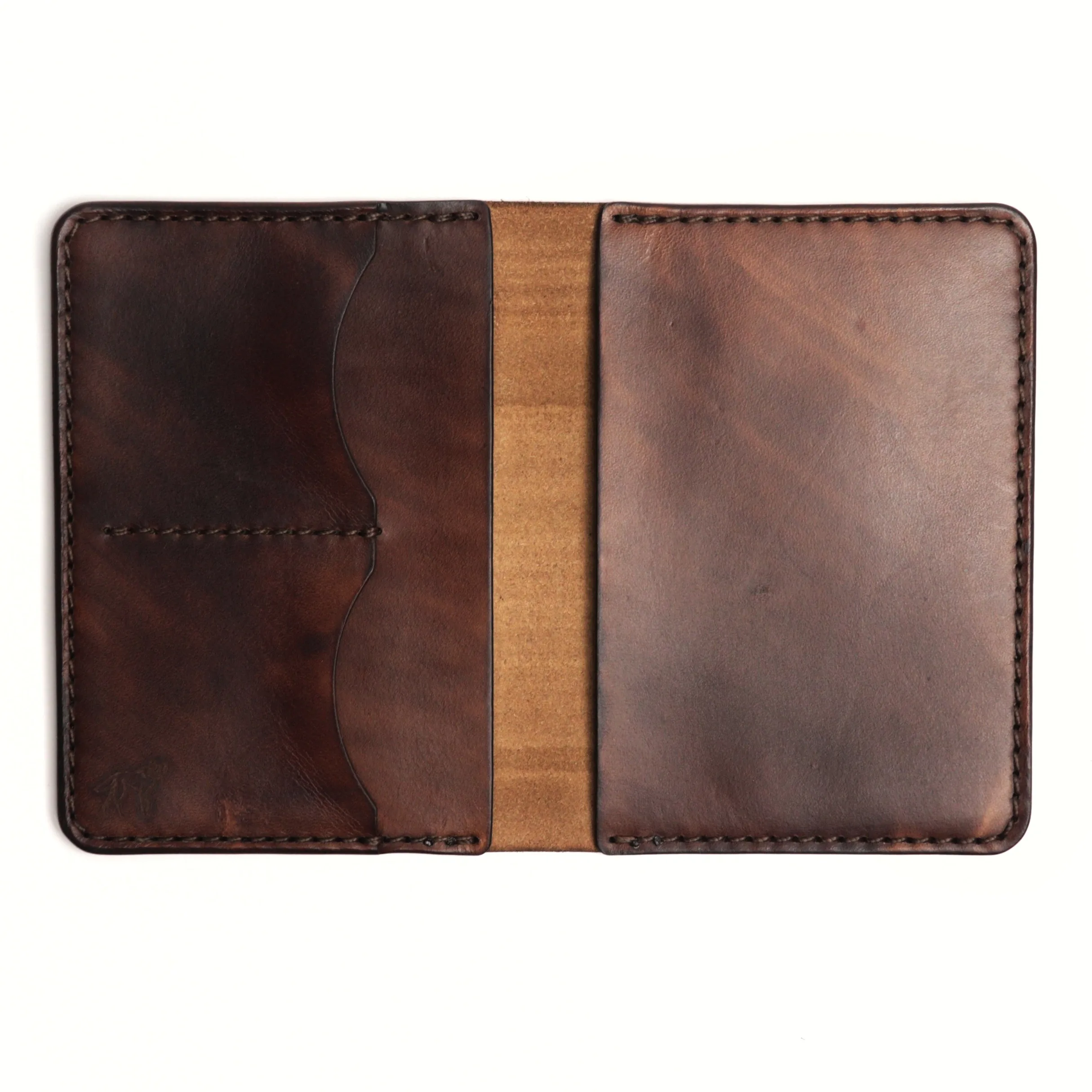 Porta Passaporte de Couro Marrom