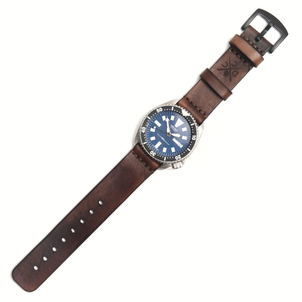 Pulseira de Couro Relógio Marrom - Imagem 2