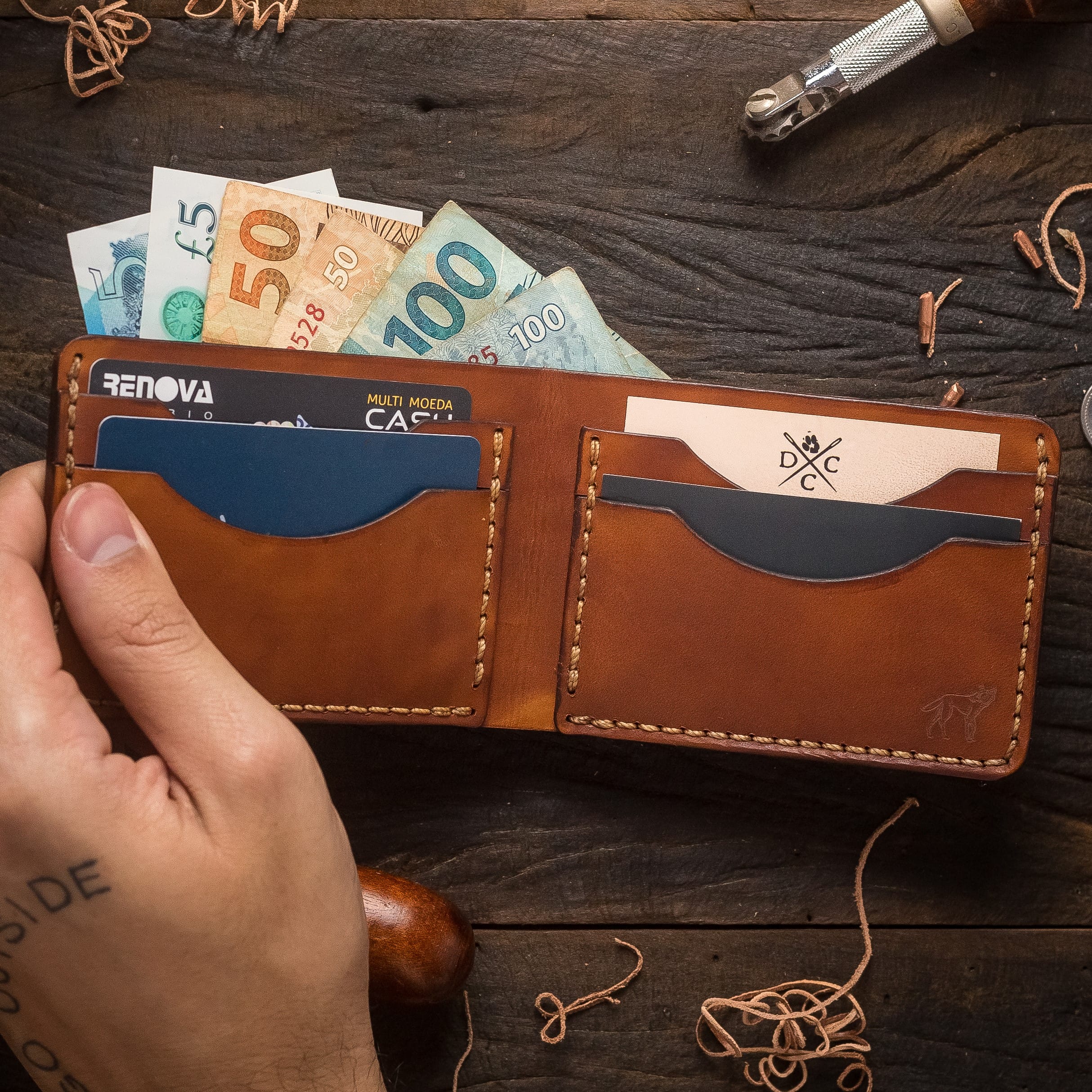 Carteira de Couro Bifold NO.5 Havana - Imagem 5