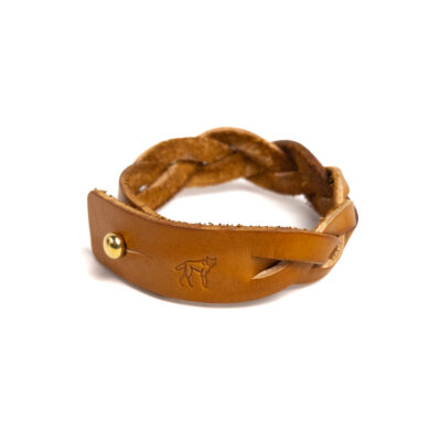 Pulseira de Couro Trançada Havana