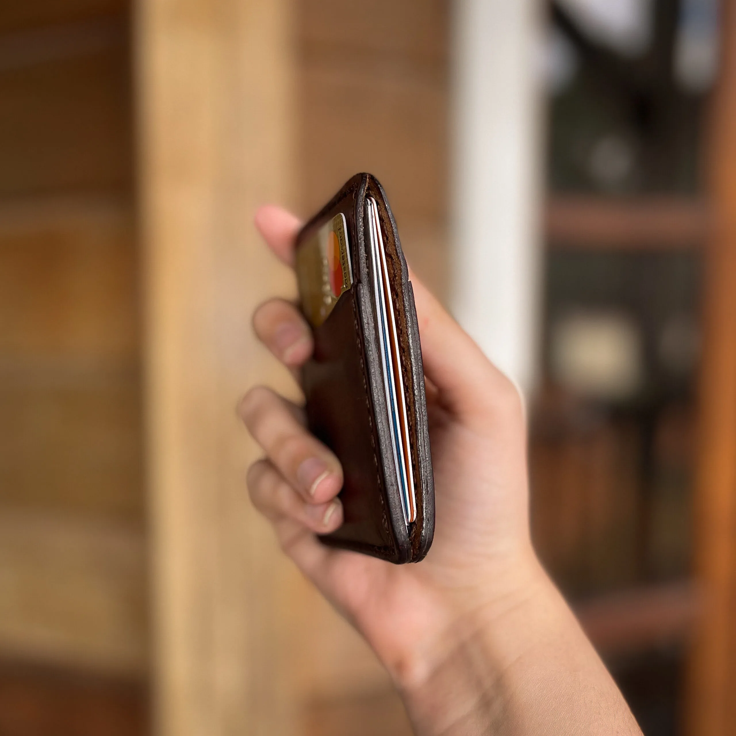 Carteira de Couro Vertical No.3 Marrom - Imagem 6