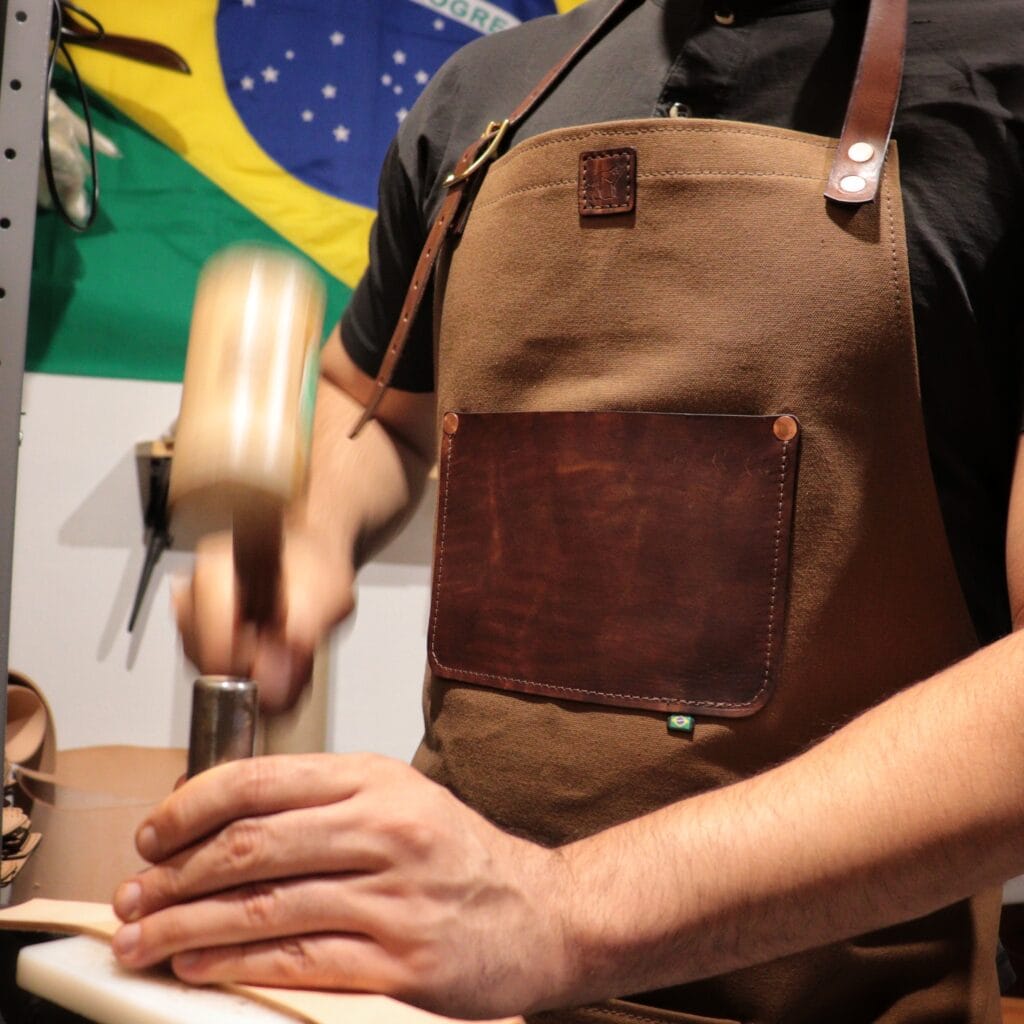 Avental Lona Encerada e Couro - Imagem 3