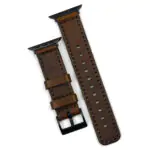 Pulseira de Couro Apple Watch Costurada Marrom