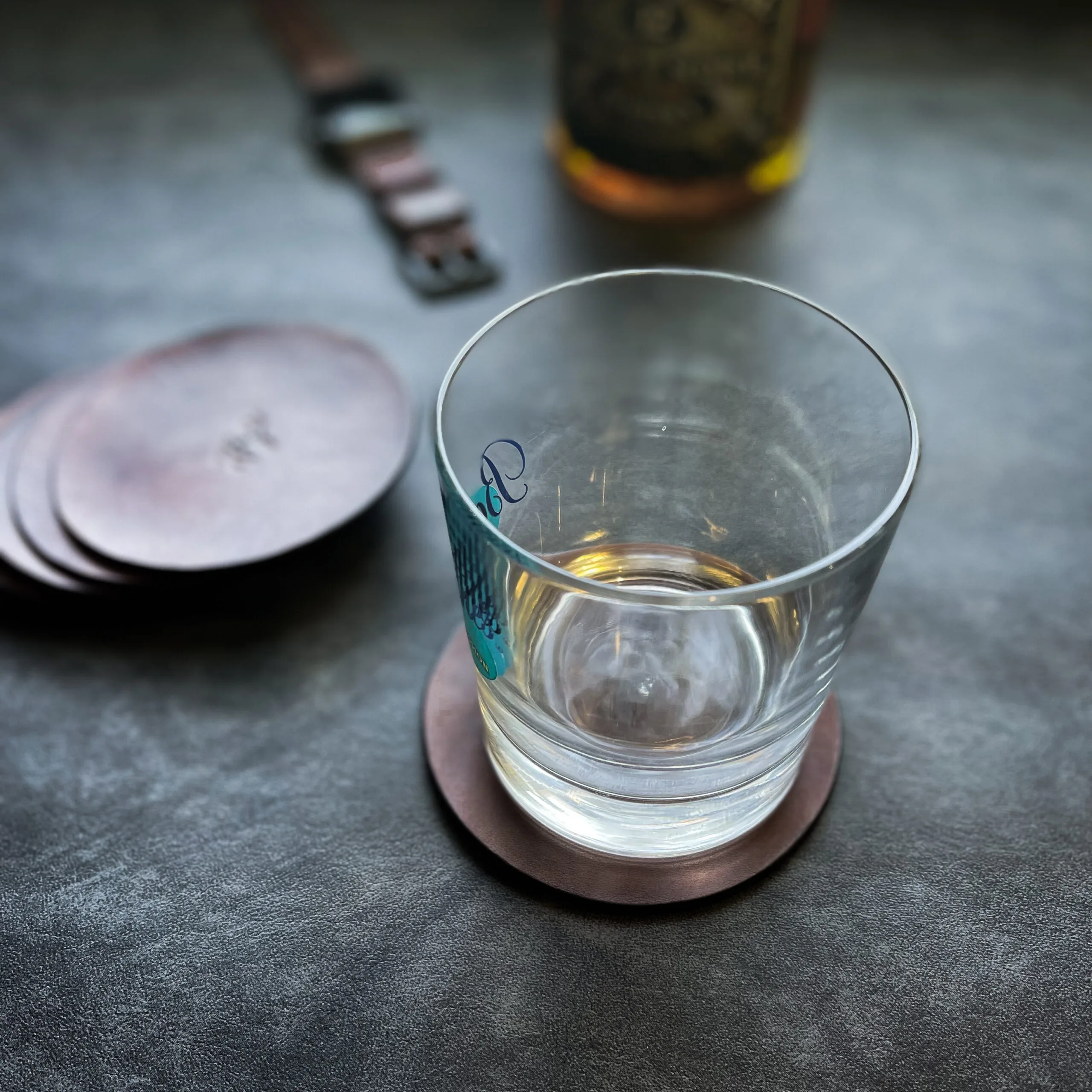 Kit Porta Copos de Couro Marrom - Imagem 2